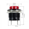 16MM 2 Pin Self-Reset Round Cap Push Button Switch - Red