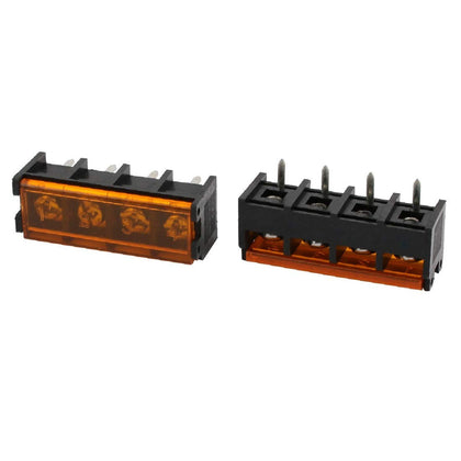 HB9500 Power Terminal Block Pitch 9.5mm 300V 25A 4Pin Black With Cover