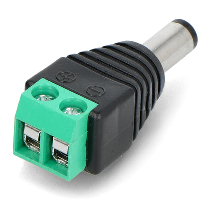 DC Power Jack Male Connector with 2 Pin Screw Terminal 2.1 x 5.5mm_1
