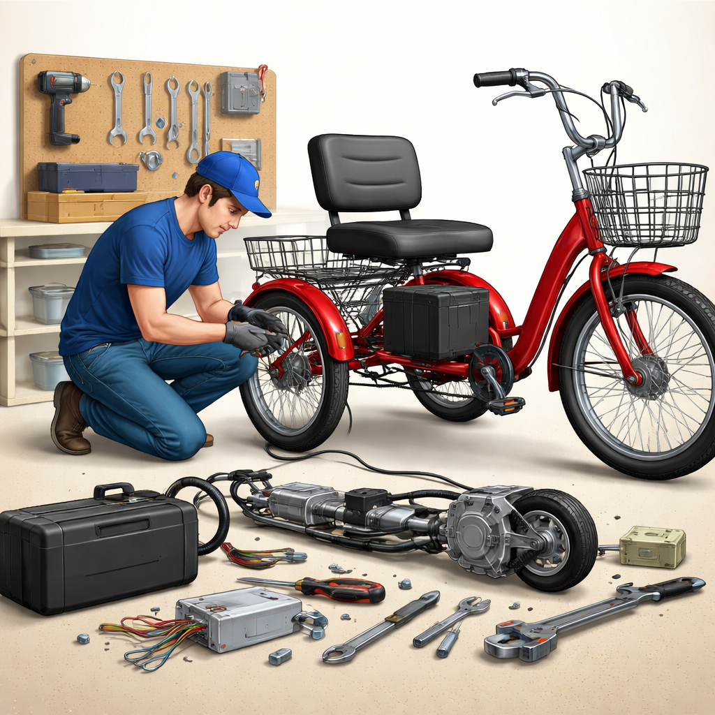 Curated visual reference: Picture Idea: Electric Tricycle Conversion Guide Convert 3 Wheeler To Electric
