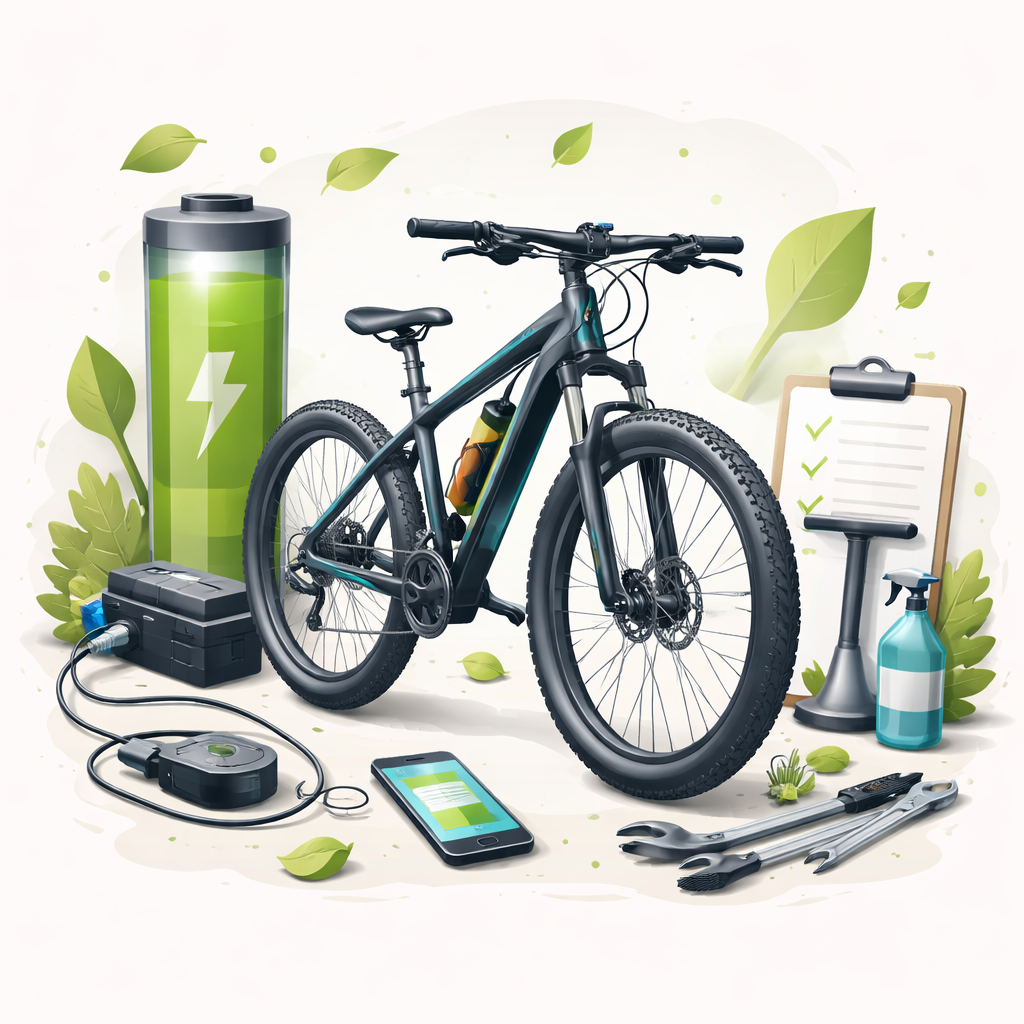 Illustration of Electric Bike Battery Lifespan Comparison