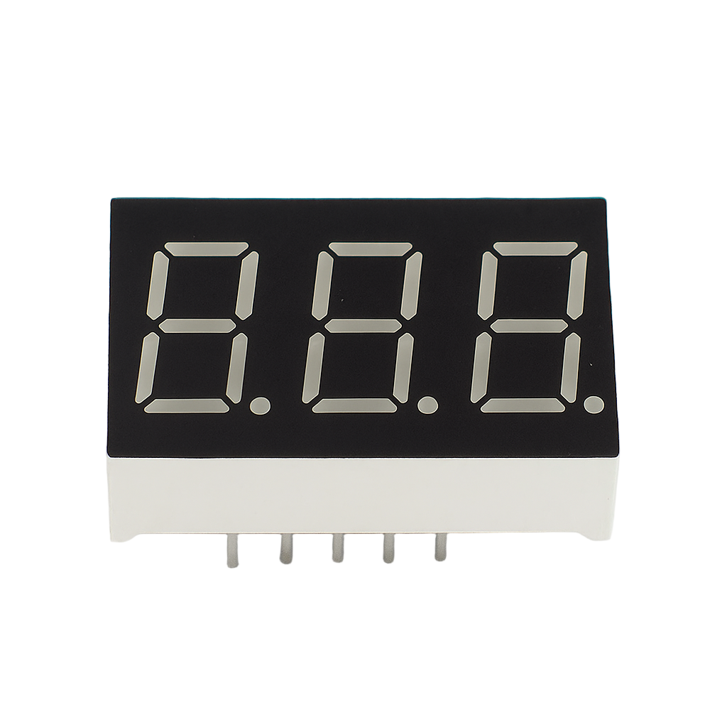 0.36 Inch 3-Digit Common Cathode Red 7-Segment LED Display for Timers ...