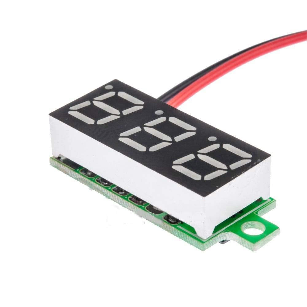 0.36 Inch Mini LED Digital Voltmeter Red DC 4.7 to 32V 3 Digit 2 Wire_3