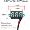 0.36 Inch Mini LED Digital Voltmeter Red DC 4.7 to 32V 3 Digit 2 Wire_DRAWING
