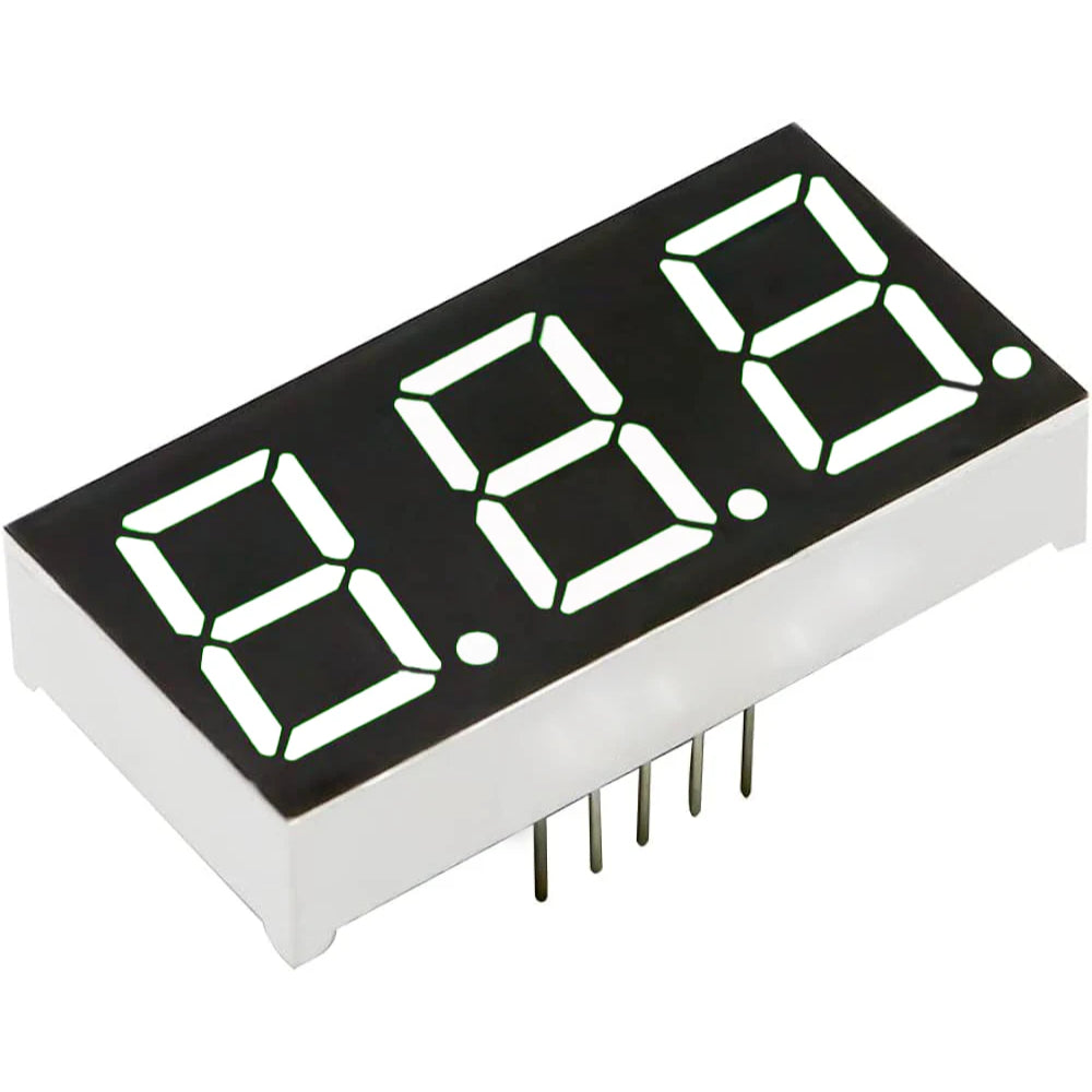 0.56 Inch 3-Digit Common Cathode Red 7-Segment Display
