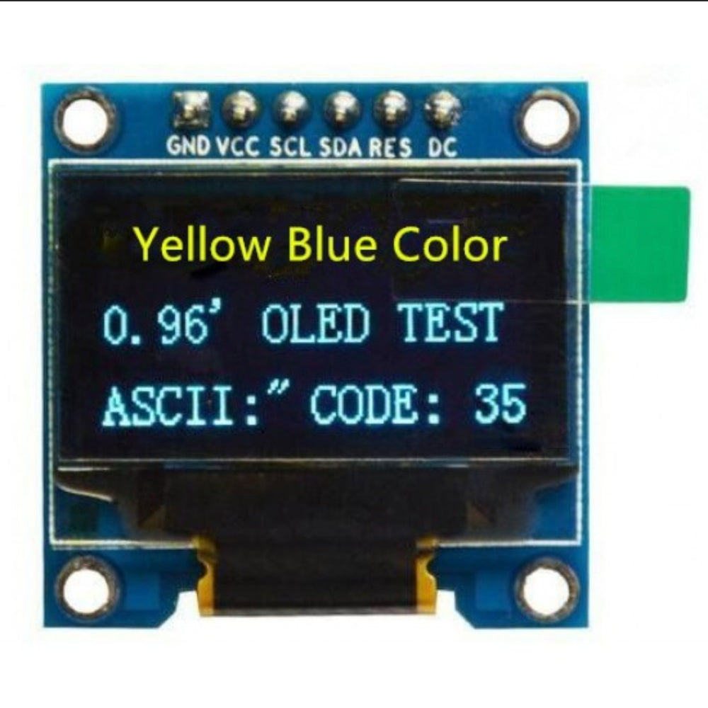 Display OLED 0.96 Pollici 12864 Per Arduino - 2 Pezzi, Interfaccia SPI/IIC, Giallo E Blu - Foto 2
