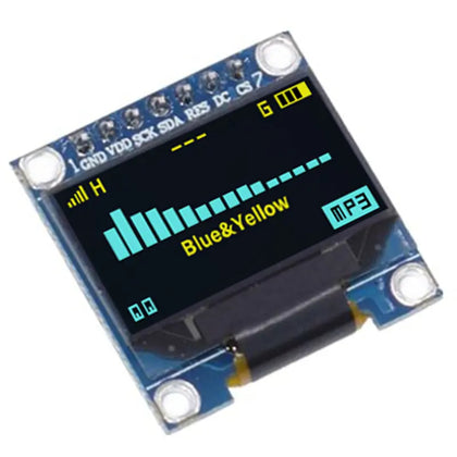 0.96 inch OLED Display Module SPI I2C IIC 128×64 7 Pin Blue/Yellow