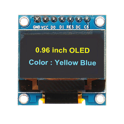 0.96 inch OLED Display Module SPI I2C IIC 128×64 7 Pin Blue/Yellow_1