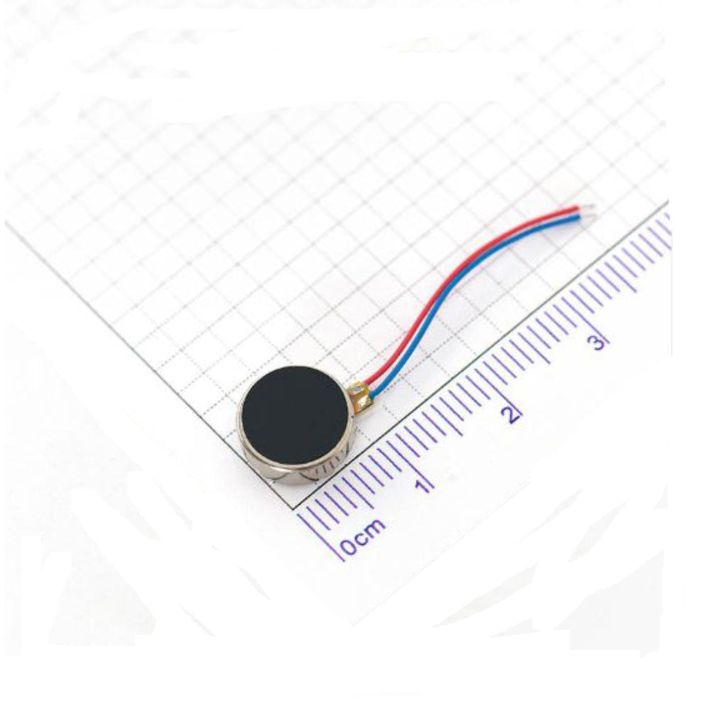 1027 3V Micro Vibrator Motor - 10mm Coin Type, Flat & Compact