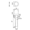 10mm White LED Diode F10 – Super Bright Round LED_drawing_2