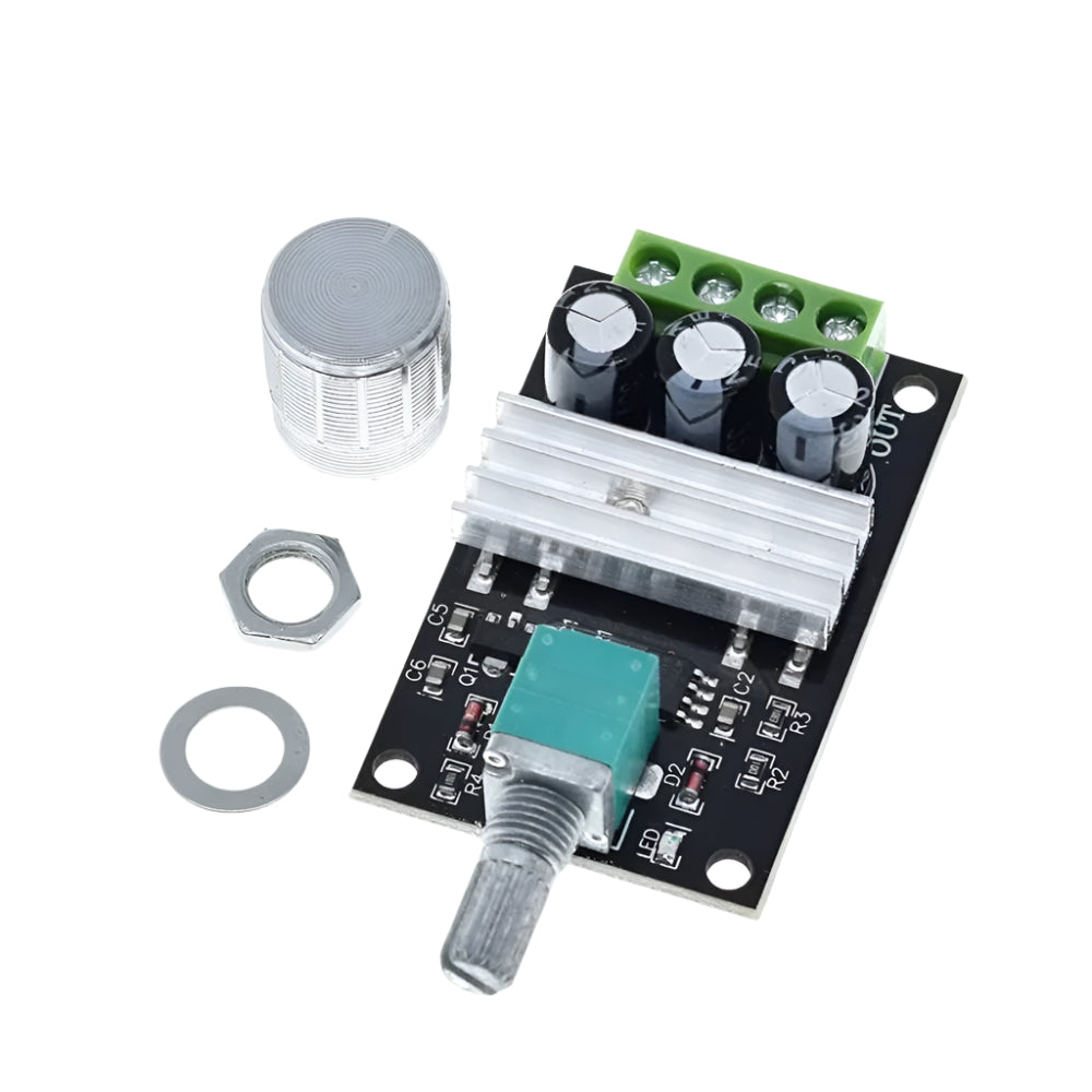 1203B PWM DC Motor Speed Regulator 6V-28V 3A Controller - KitsGuru