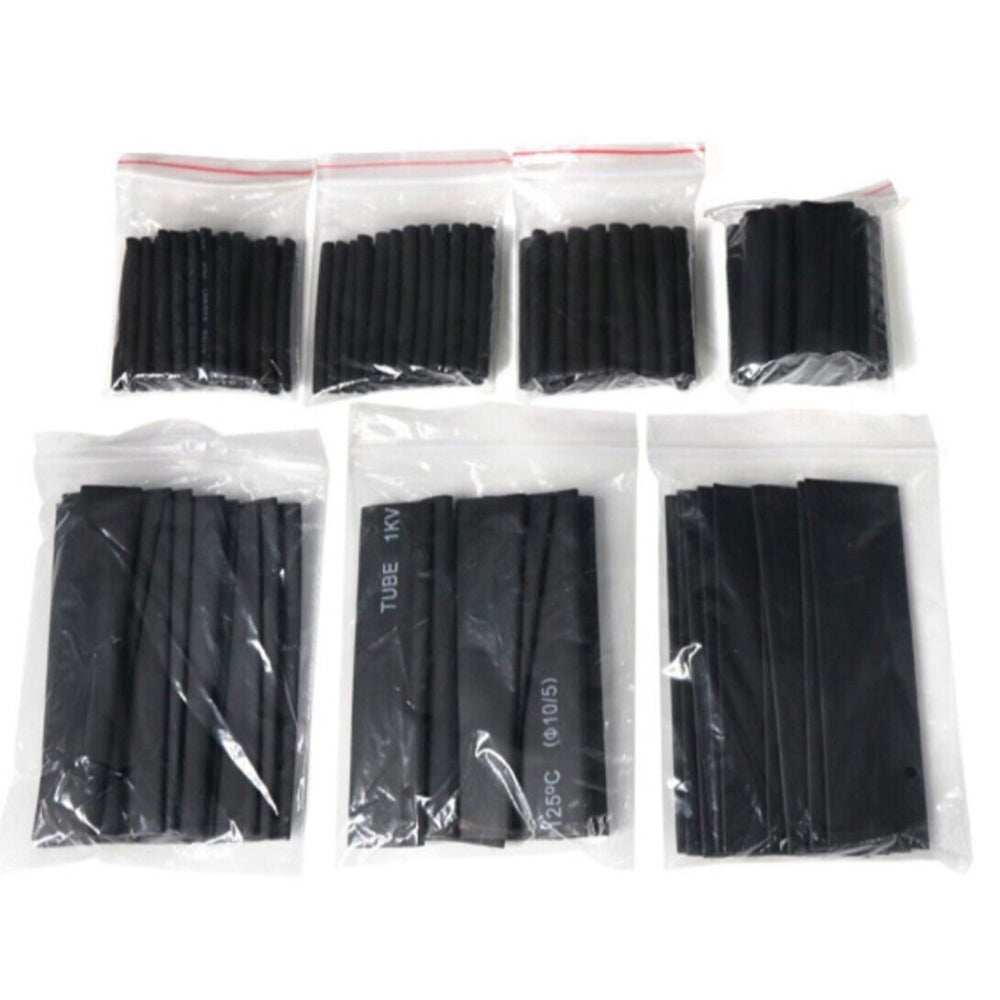 127 Piece Black Heat Shrink Tubing (Bag) Assorted Sizes_4
