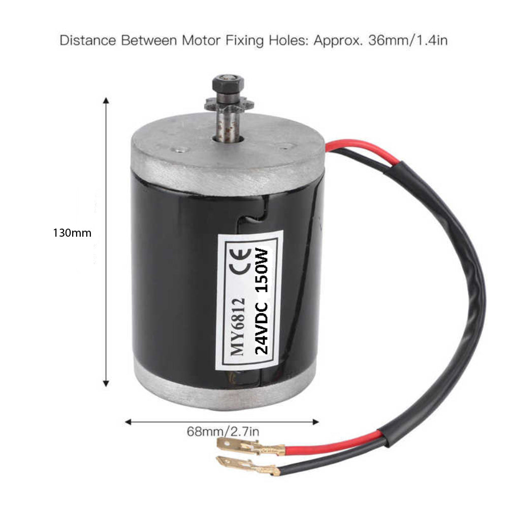 12v dc electric motor for bicycle 120W MY6812 with sprocket and a no TRKIMAL 12/24 Volt DC 250W/350