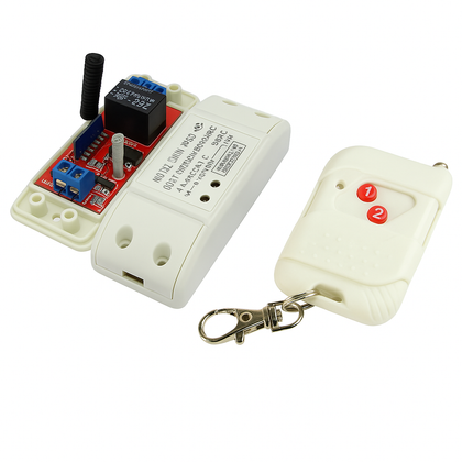 12V One Channel RF 315 Mhz Wireless switch with 2 Key 315 Mhz White Remote Controller -1