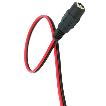 12V DC Female Red and Black Wire Power Cord  25cm_1