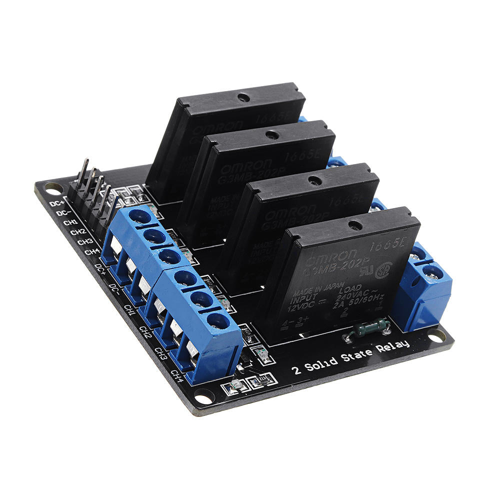 Lockheed Martin Solid State Relay Modules 4-Channel 12V Solid State Relay Module SSR DC 250V 2A