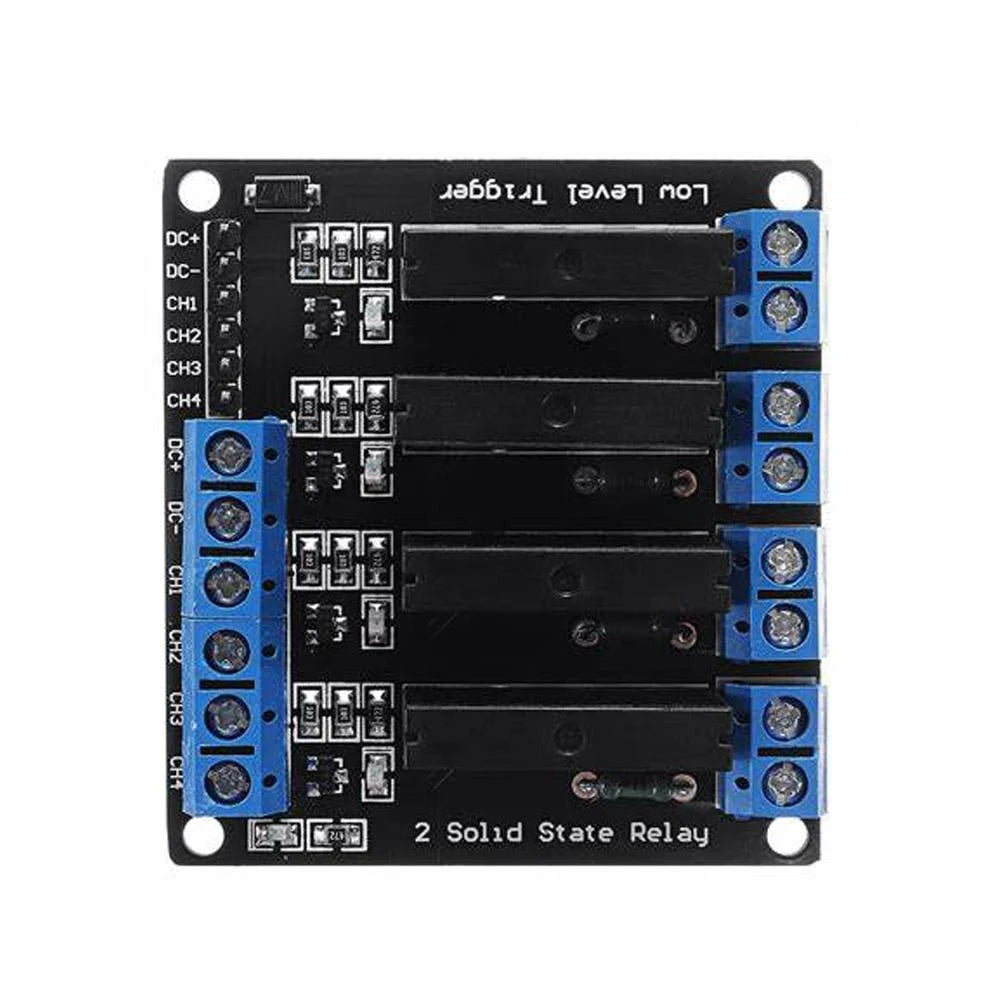 4 Module Ssr 4-Channel 12V Solid State Relay Module SSR DC 250V 2A