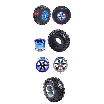 130mm Large and 60mm Width Off Road Robot rubber wheel (Blue)
