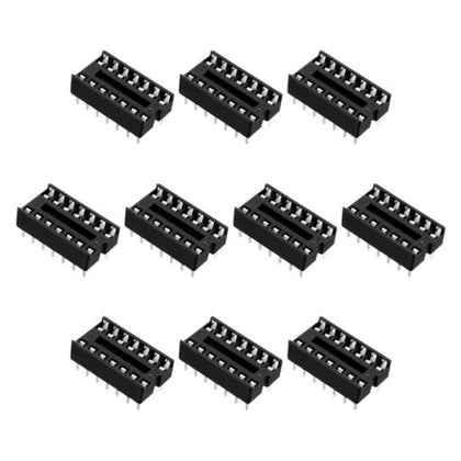 14 Pin DIP IC Base Pitch Width 7.62mm and pins spaced at 2.54mm 10Pcs-1