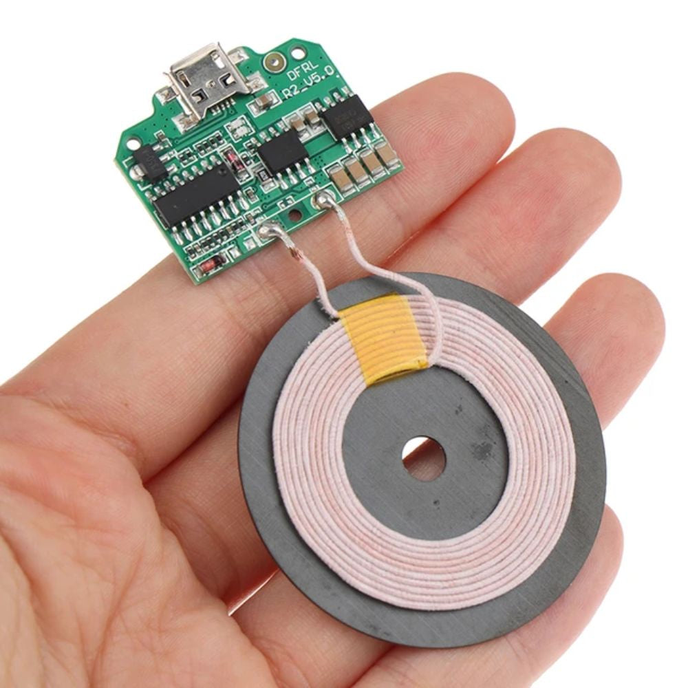 5V 2A Wireless Power Supply Transmitter Receiver Charging Coil Module ...