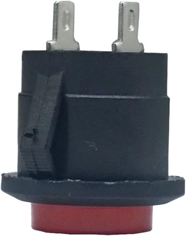 16MM 2 Pin Self-Reset Round Cap Push Button Switch - Red/Black-2