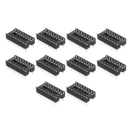 16 Pin DIP IC Base Pitch Width 7.62mm and pins spaced at 2.54mm 10 Pcs-1