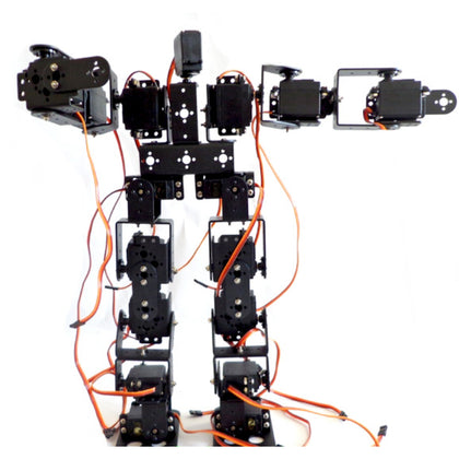 17DOF Biped Robot, Leg Robot Servo Motor Metal Bracket (NO Servo) (Silver)