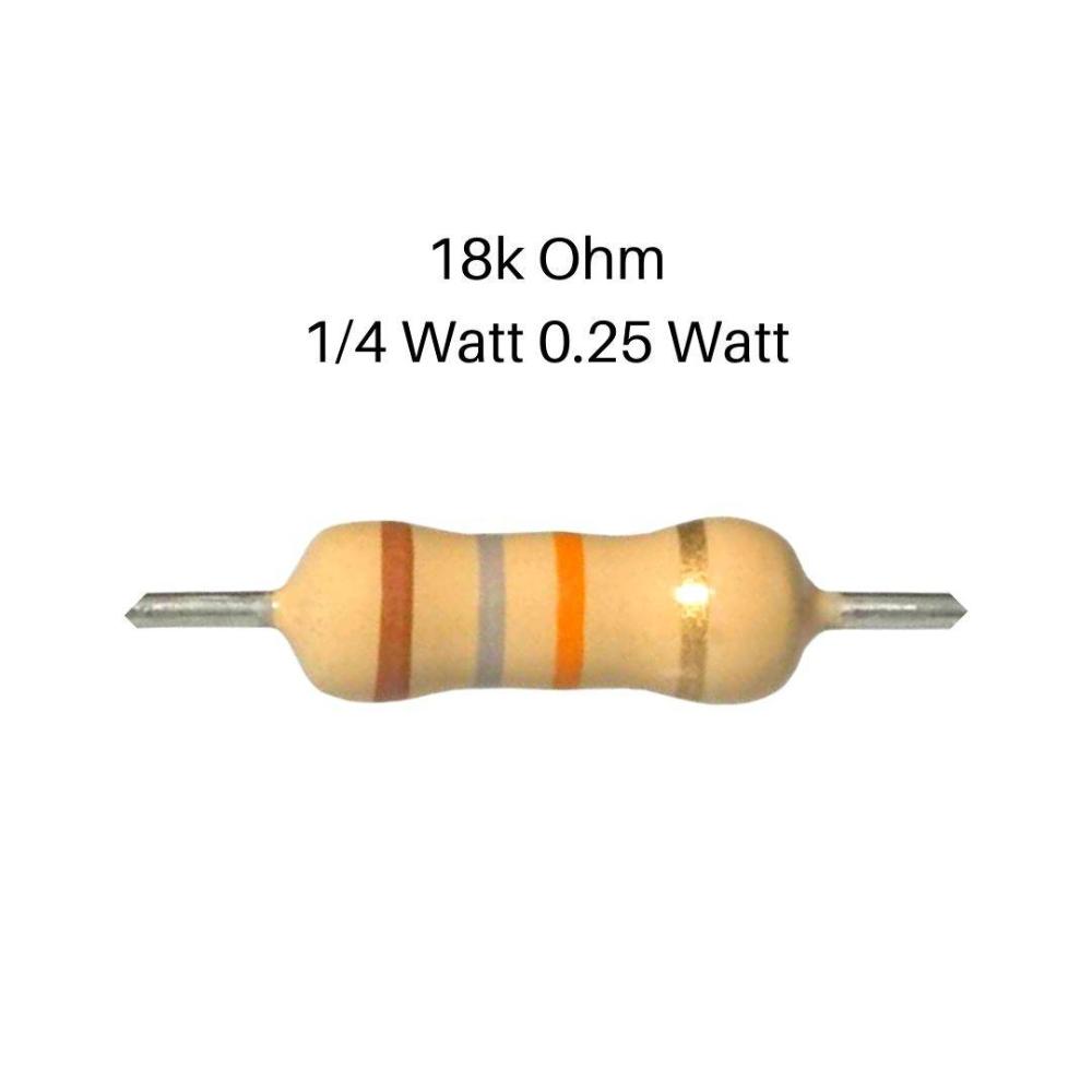 E-Projects 100EP51418R0 18 Ohm Resistors, 1/4 W, 5% (Pack Of 100 - View #4