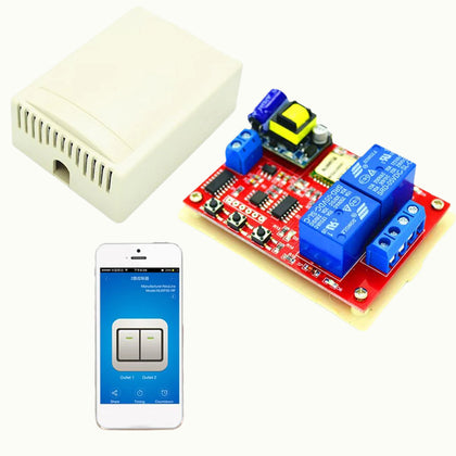 2.4 GHz ESP8285 2 Channel 220V Relay Module Board Remote Switch Receiver WiFi Intelligent