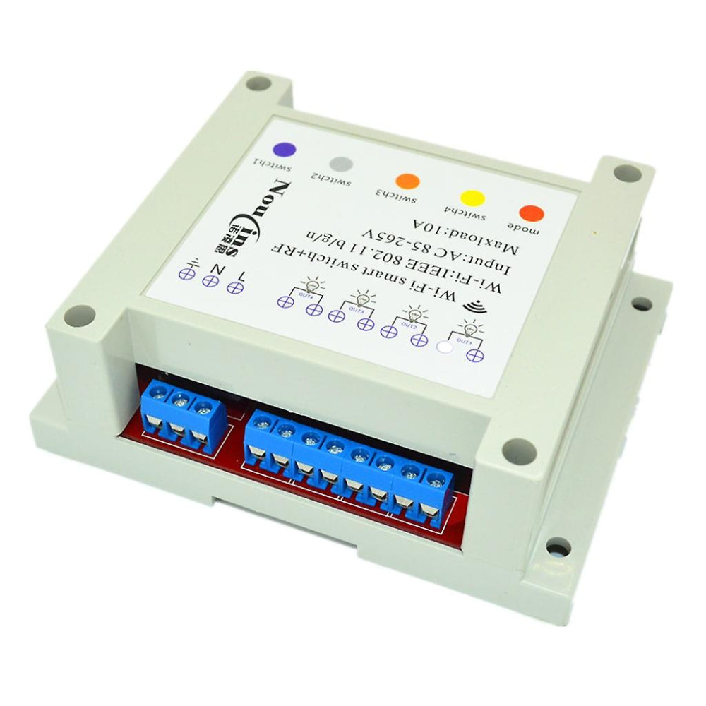 ESP8285 433MHz RF Transmitter WiFi 220V 4-Relay Switch
