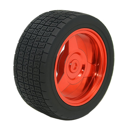 83mm Large and 35mm Width Friction Sponge Robot rubber wheel Red_3