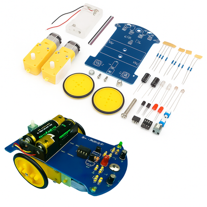 DIY Smart Line Follower Robot with BO Motor, Wheel and Electronic Kit