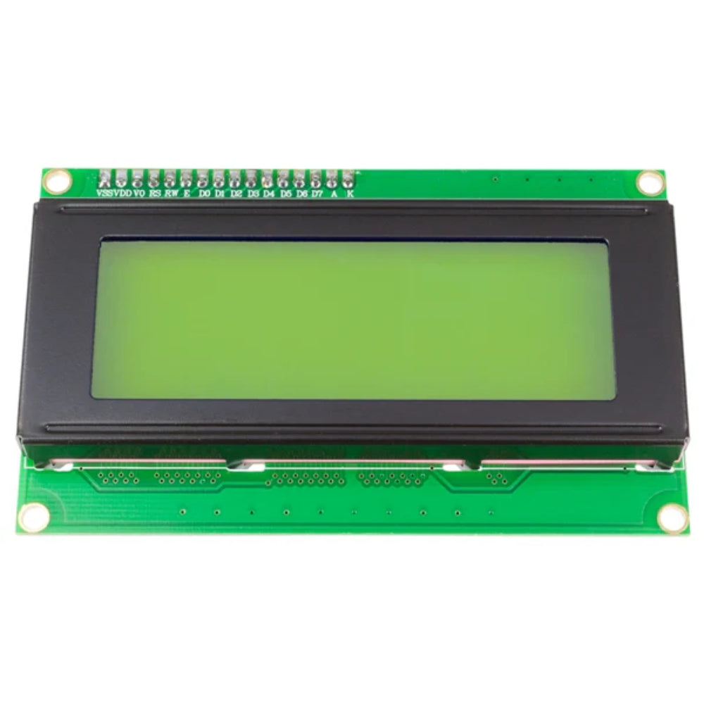 20x4 LCD Display with Yellow Backlight - 2004 Character Screen