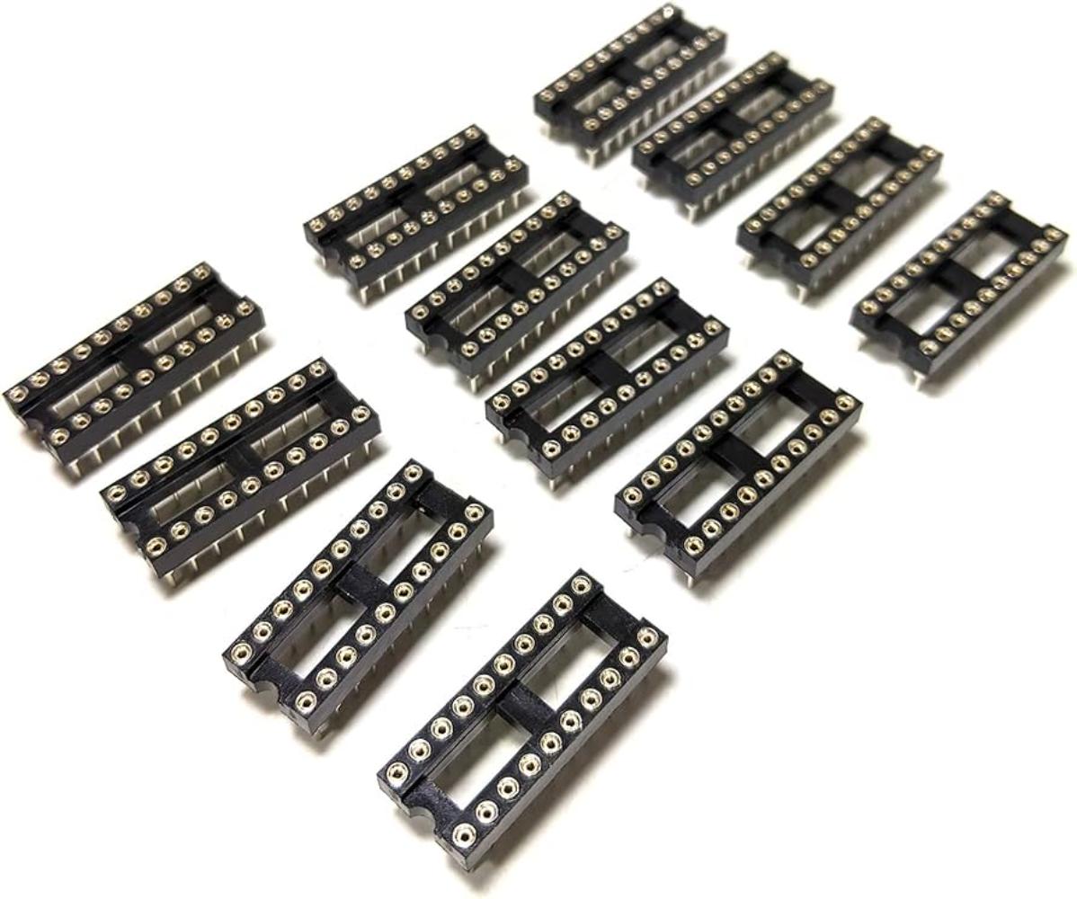 20 Pin DIP IC Base Pitch Width 7.62mm and pins spaced at 2.54mm 10Pcs-1