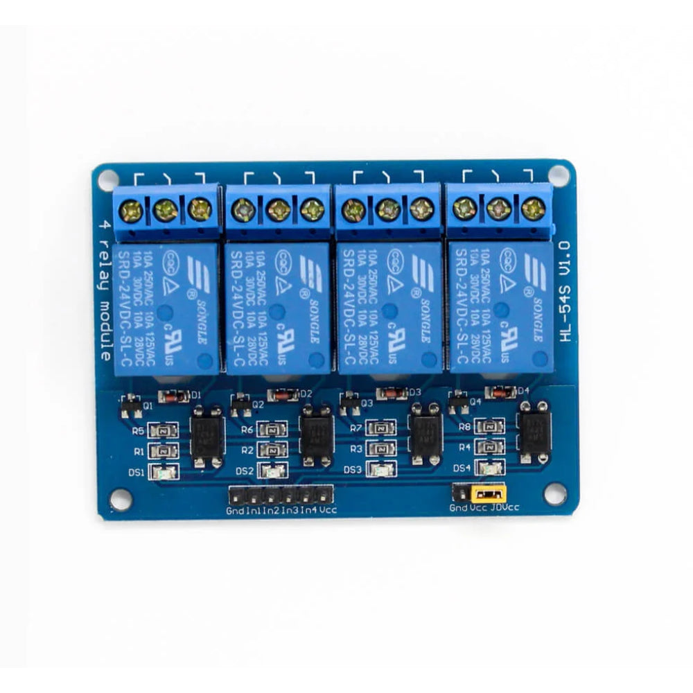 Four Channel 5V Relay Module With Optocoupler | Buy Now