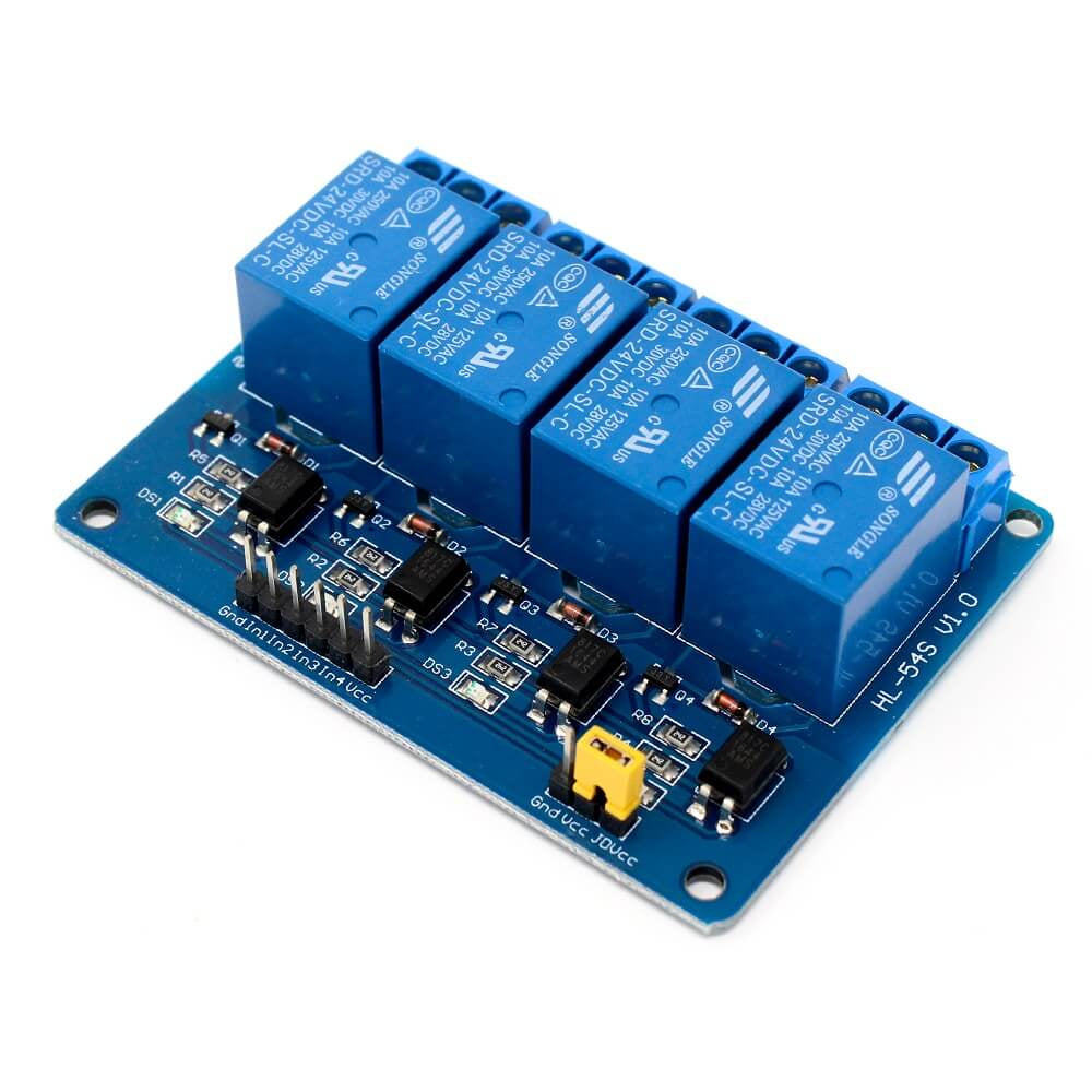 Four Channel 5V Relay Module With Optocoupler | Buy Now