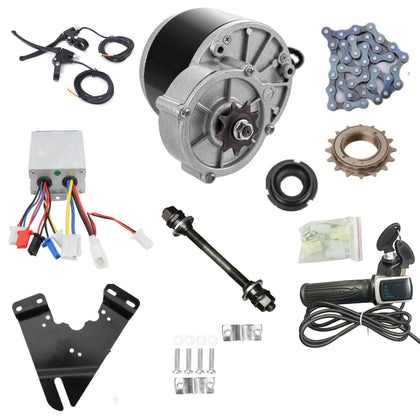 Right Side MY1016Z3 24V 350W Geared Ebike combo kit with accessories
