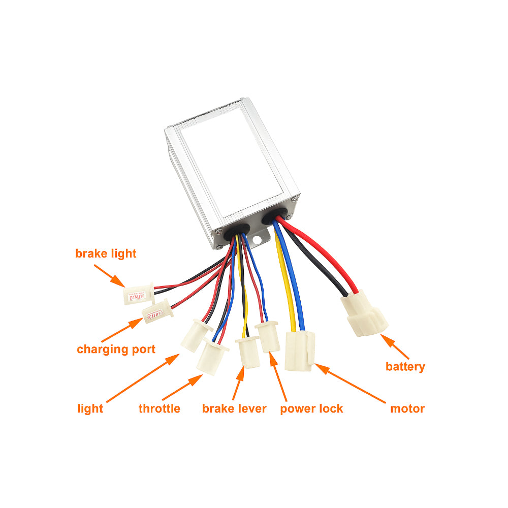 24V 350W MY1016 E-Bike Brush Controller – Smooth Power Control
