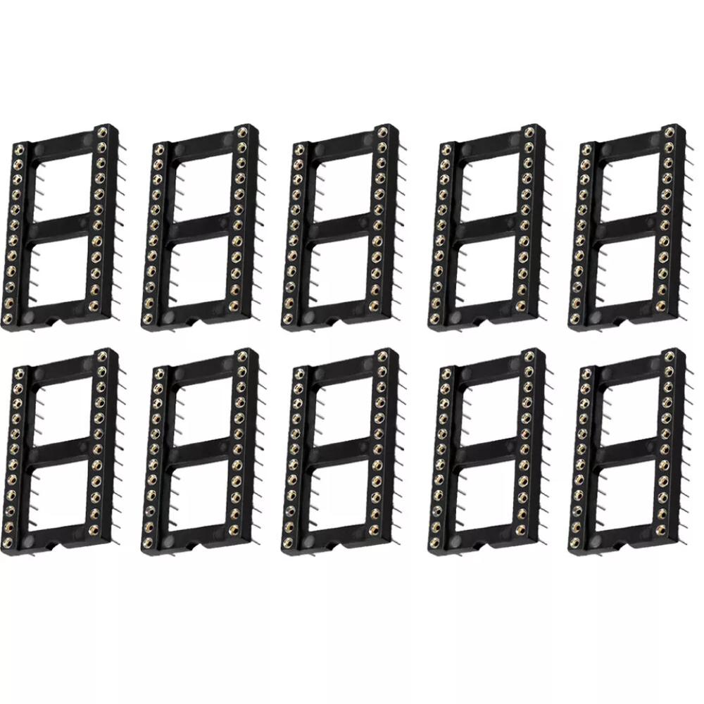 24 Pin DIP IC Base Pitch Width 15.24mm and pins spaced at 2.54mm 10Pcs-1