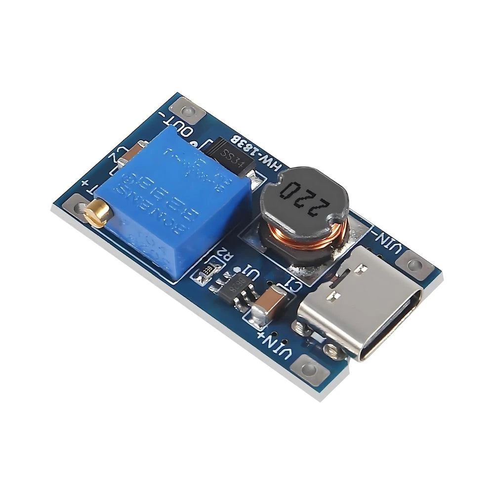 Modulo Boost CC-CV 2A Step-up 2-24V In Uscita Fino A 28V Con Micro USB – Per Arduino E Piccoli Progetti! - 3