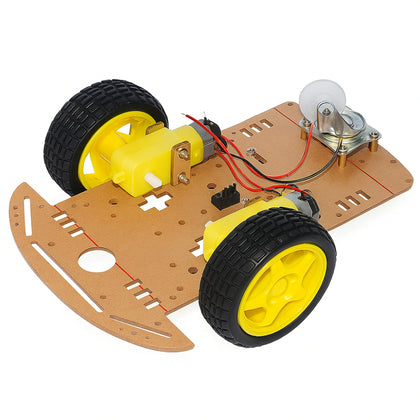 2 WD Smart Car Transparent Chassis For Robot Car/tracking car With battery box