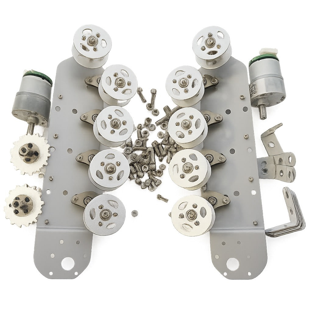 2WD Export Quality Metal Based Tank Chassis Smart Car With Motor DIY-4