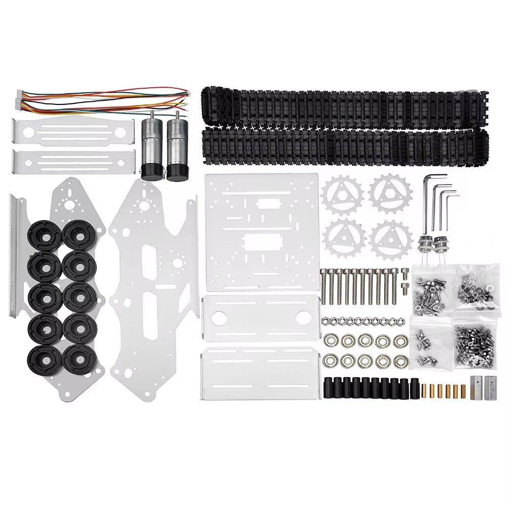 2WD Export Quality tank chassis smart Car crawler Robot Chassis Silver_1