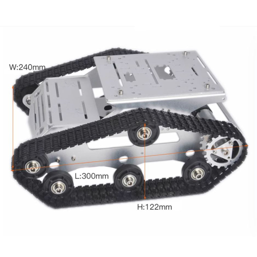 2WD Export Quality tank chassis smart Car crawler Robot Chassis Silver
