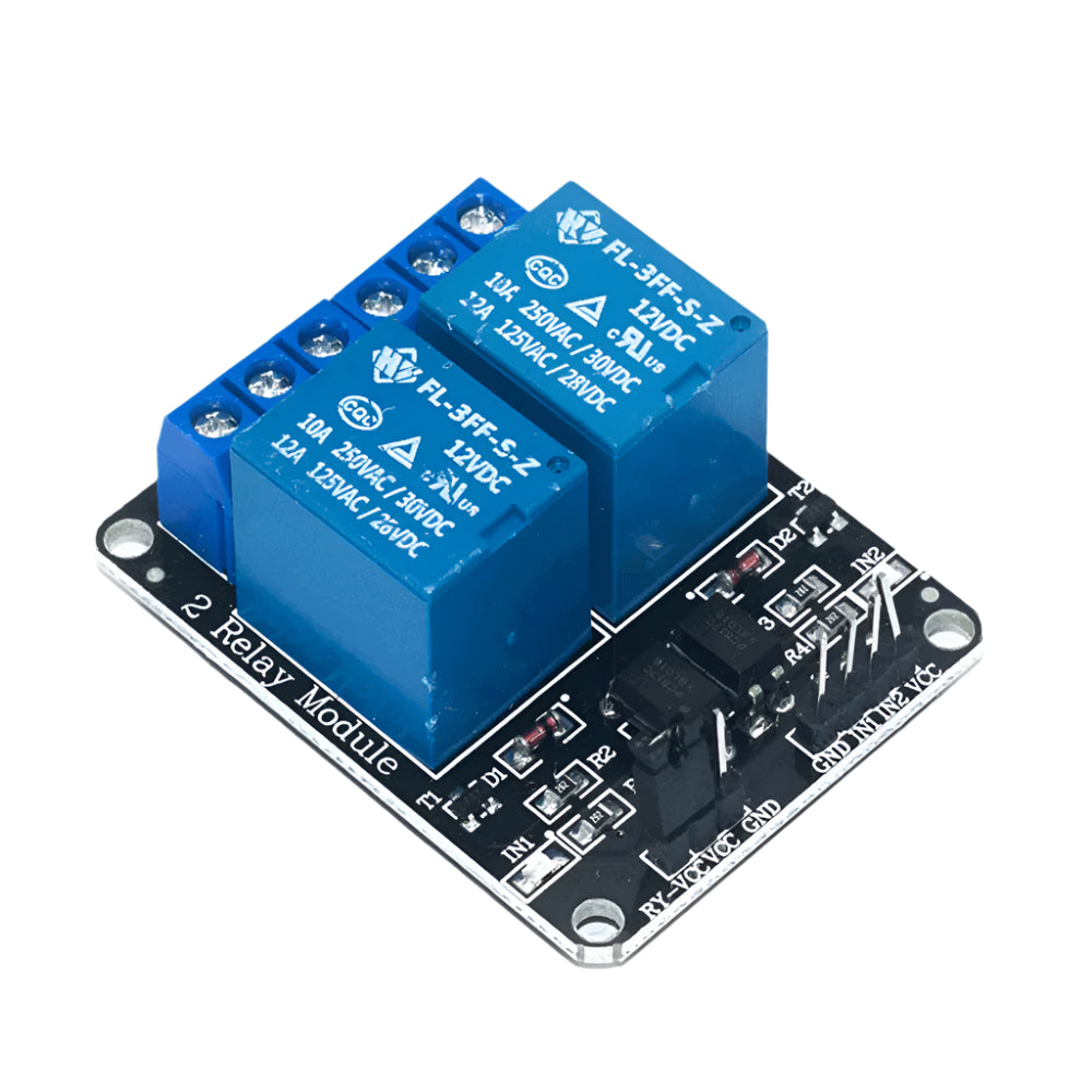 Two Channel 12V Relay Module With Optocoupler | Buy Now