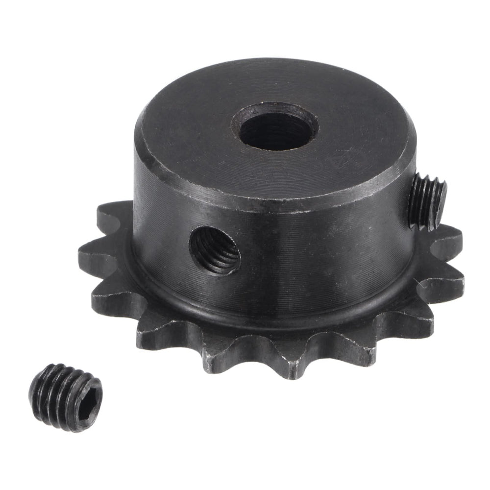 2 Module 15 Teeth hole 6mm Transmission Sprocket 45 Steel Black Finished