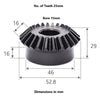 2 Module 25 teeth Bevel gear 90 degree bevel gear carbon steel_3