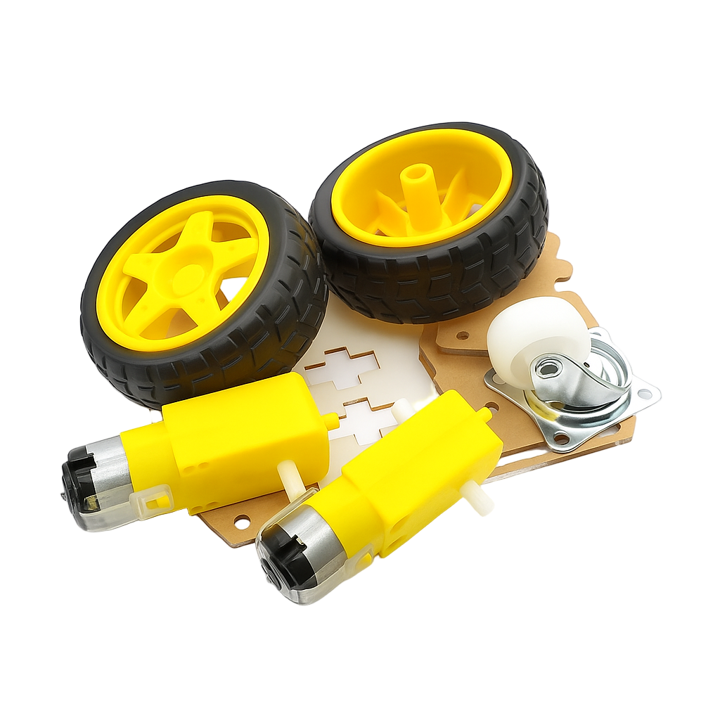 2 WD Mini Smart Car Transparent Chassis For Robot Car/tracking car Without battery box_1