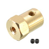 3.17mm motor hex coupling for robot wheels