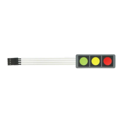 3 Switch Keypad Membrane Switch DIY Keyboard Red/Yellow/Green